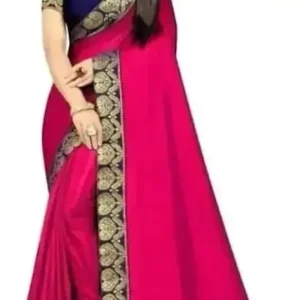 Lace Border Art Silk Saree with Blouse piece