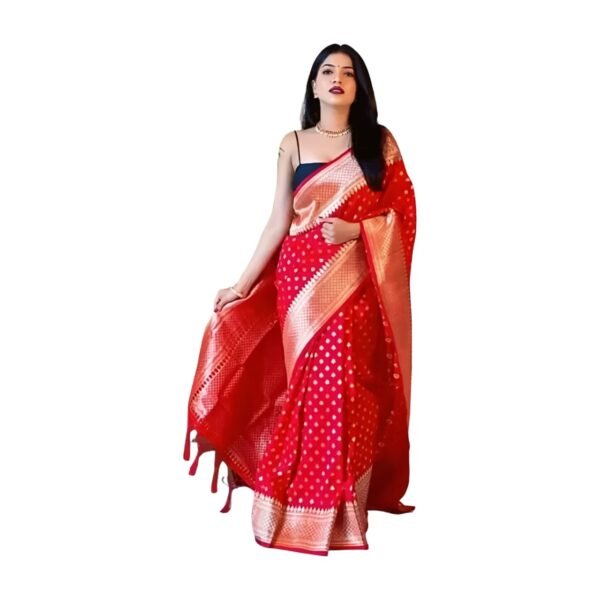 Elegant Art Silk Zari Woven Women Saree with Running Blouse