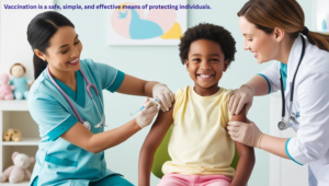 Vaccination is a safe, simple, and effective means of protecting individuals.1
