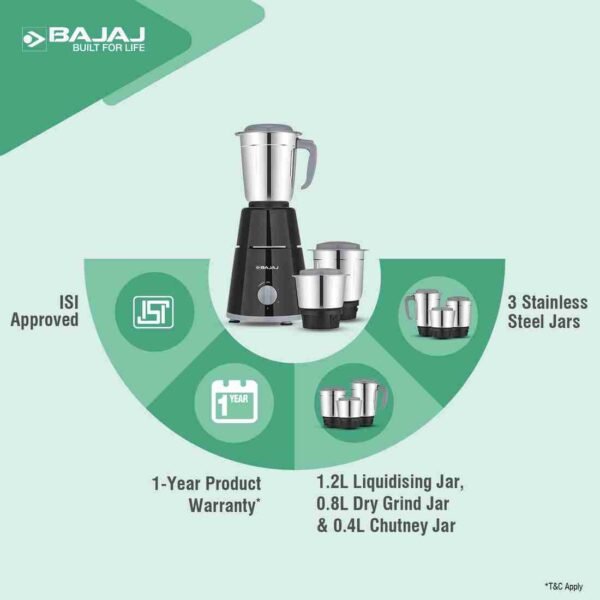 Bajaj GX1 500W juicer mixer griender - Image 6